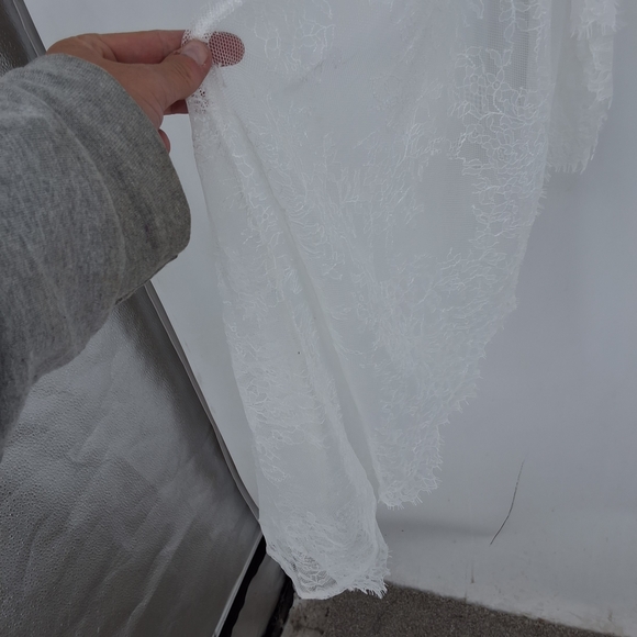 HEIRESS LOS ANGELES XS Chic White Lace Corset Mini Dress - Picture 4 of 7